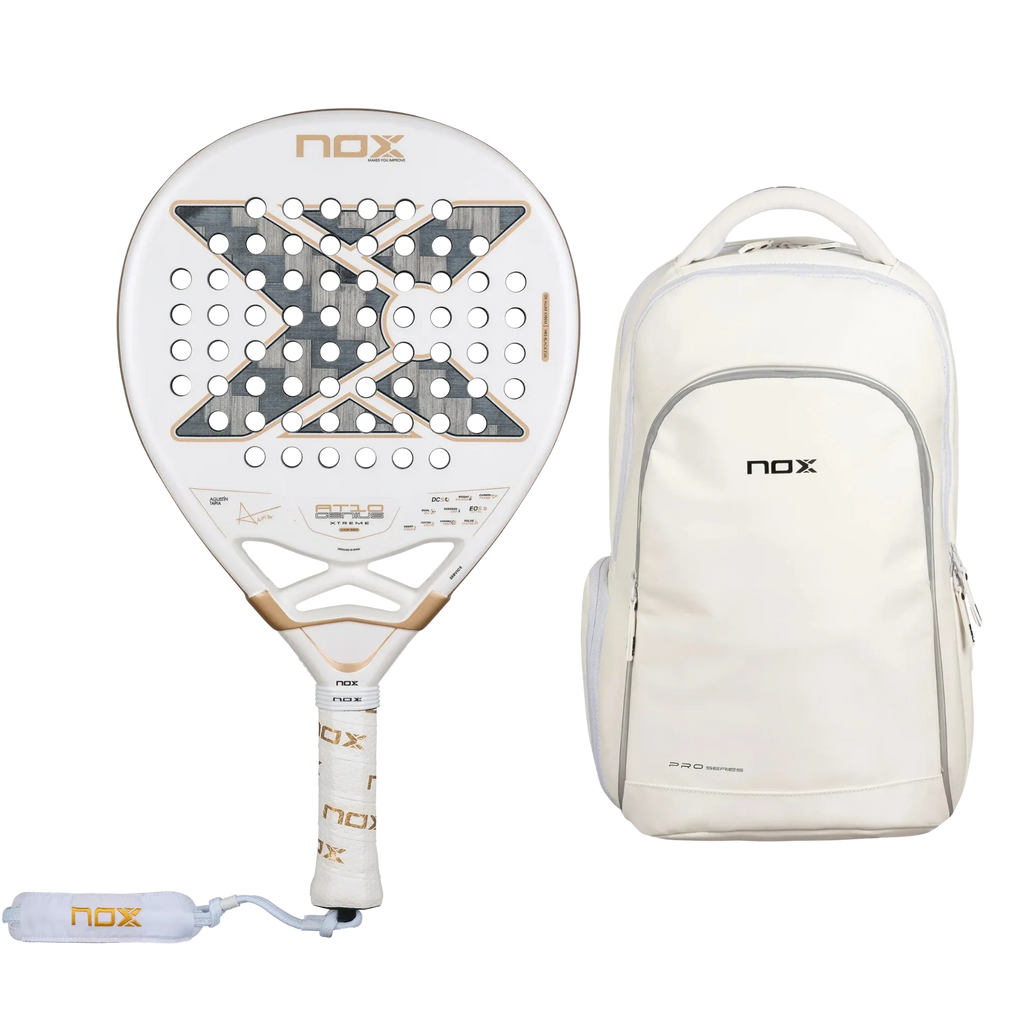Nox Padel Pack — Nox AT10 Genius racket and Nox Pro Series backpack shown together