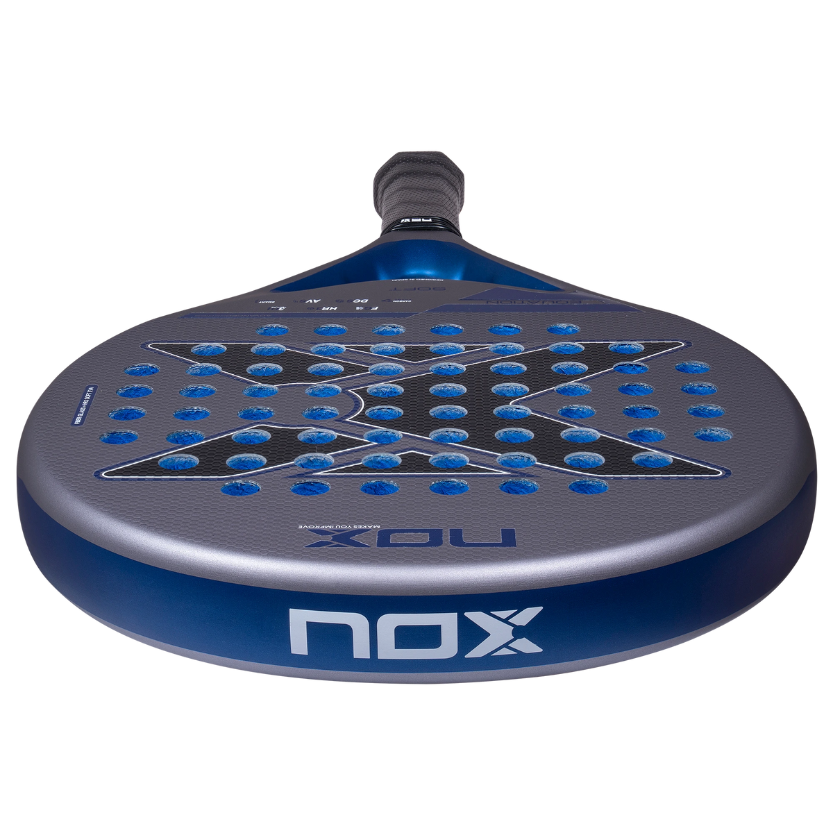 Nox Equation Soft Advanced 2027 padel racket, top rim view