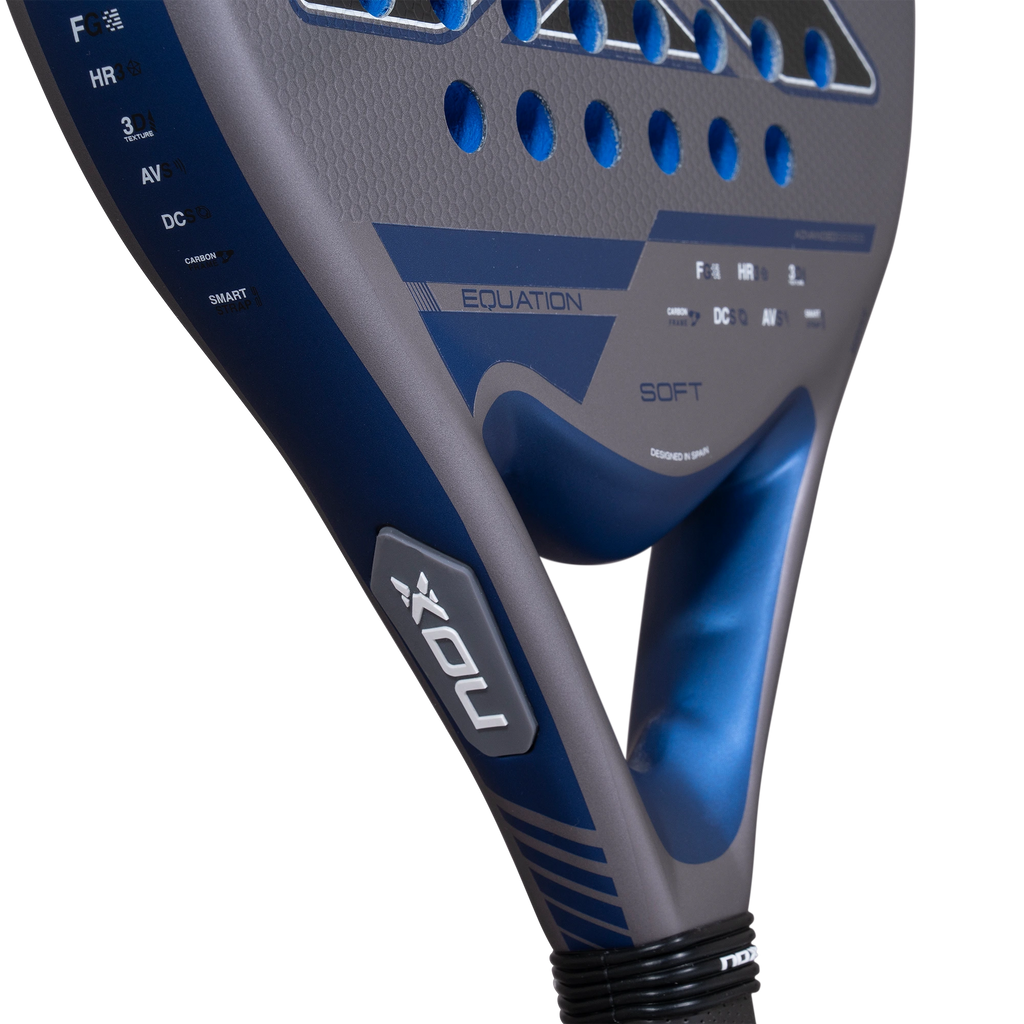 Nox Equation Soft Advanced 2027 padel racket, throat detail