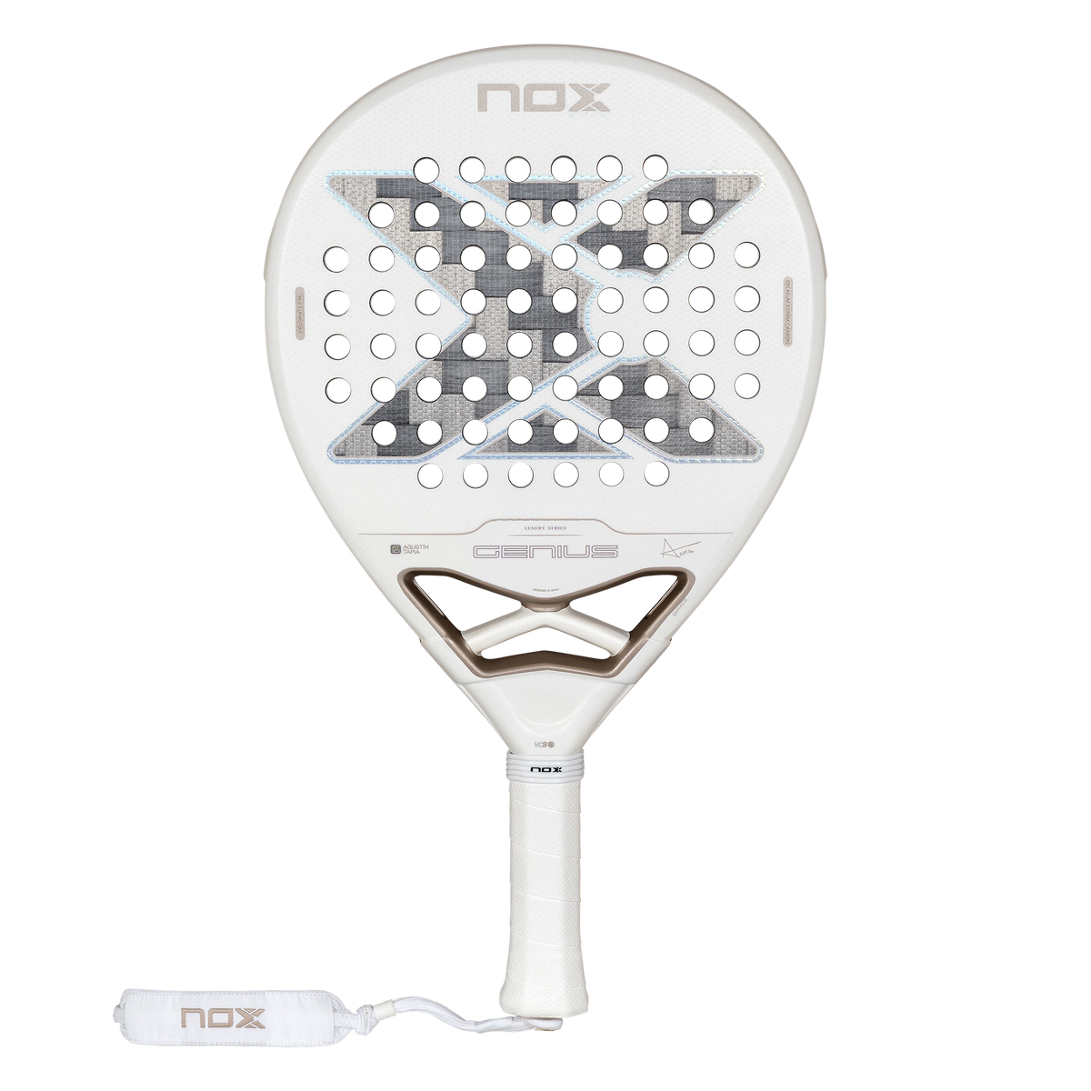 Nox Genius 12K Alum XTREM Lite 2027 by Agustín Tapia padel racket, front face