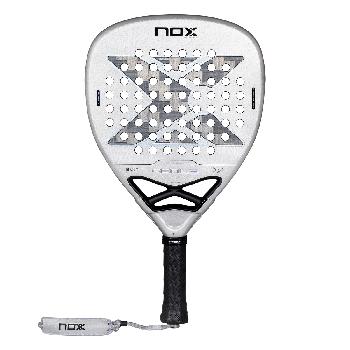 Nox Genius Attack 12K Alum XTREM 2027 by Agustín Tapia padel racket, front face