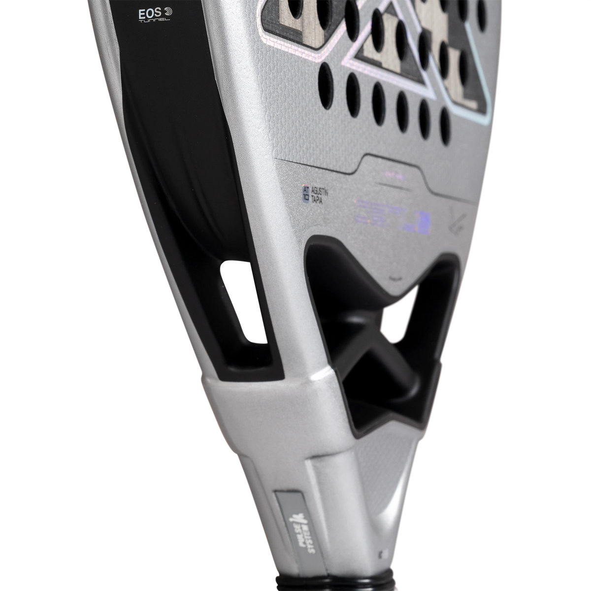 Nox Genius Attack 12K Alum XTREM 2027 by Agustín Tapia padel racket, throat detail