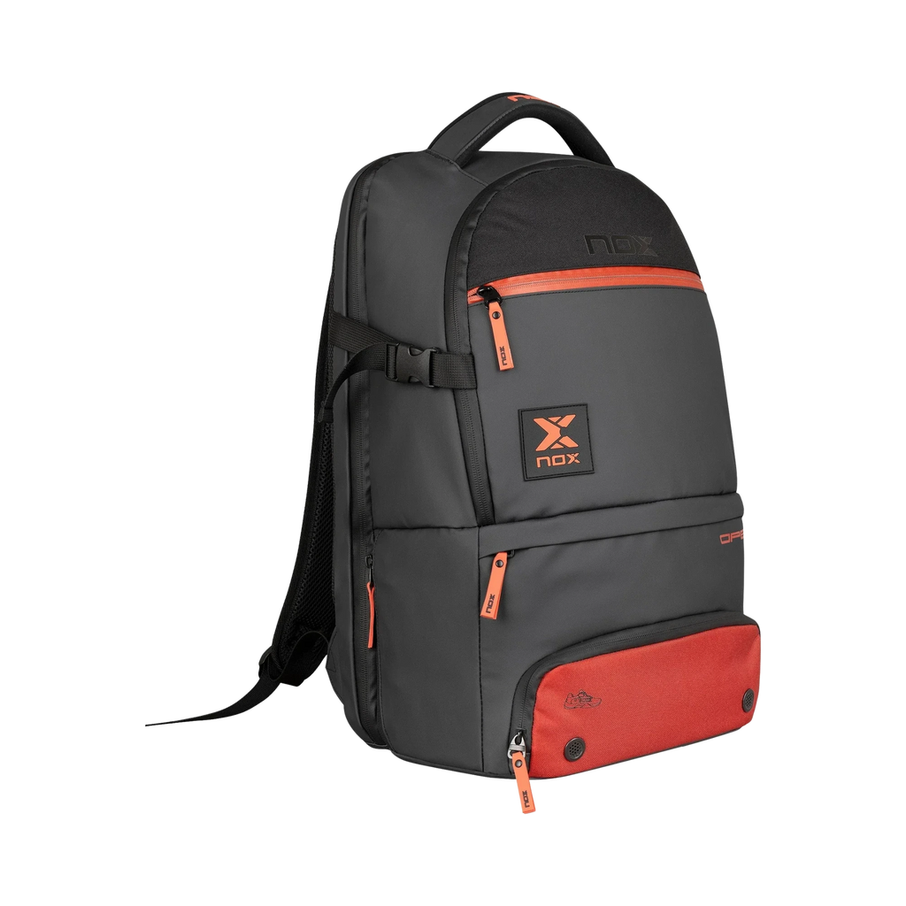 Nox Luxury Open Series padel bag, black and red