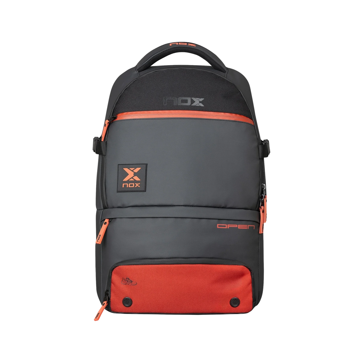 Nox Luxury Open Series padel bag, black and red