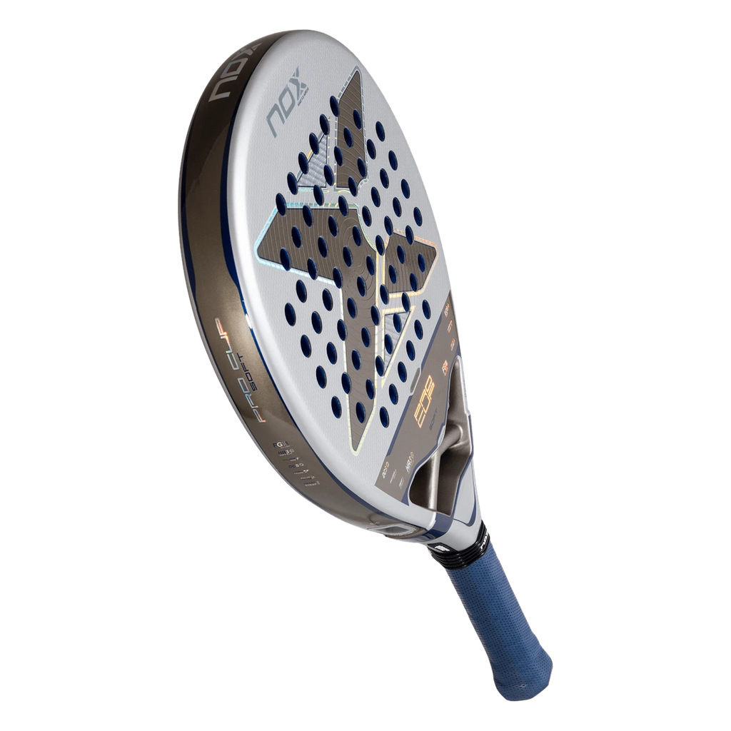 Nox Pro Cup Soft 2027 by Agustín Tapia padel racket, angled full racket view