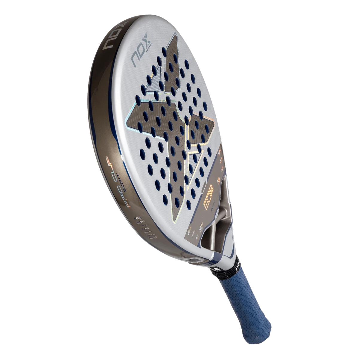 Nox Pro Cup Soft 2027 by Agustín Tapia padel racket, angled full racket view