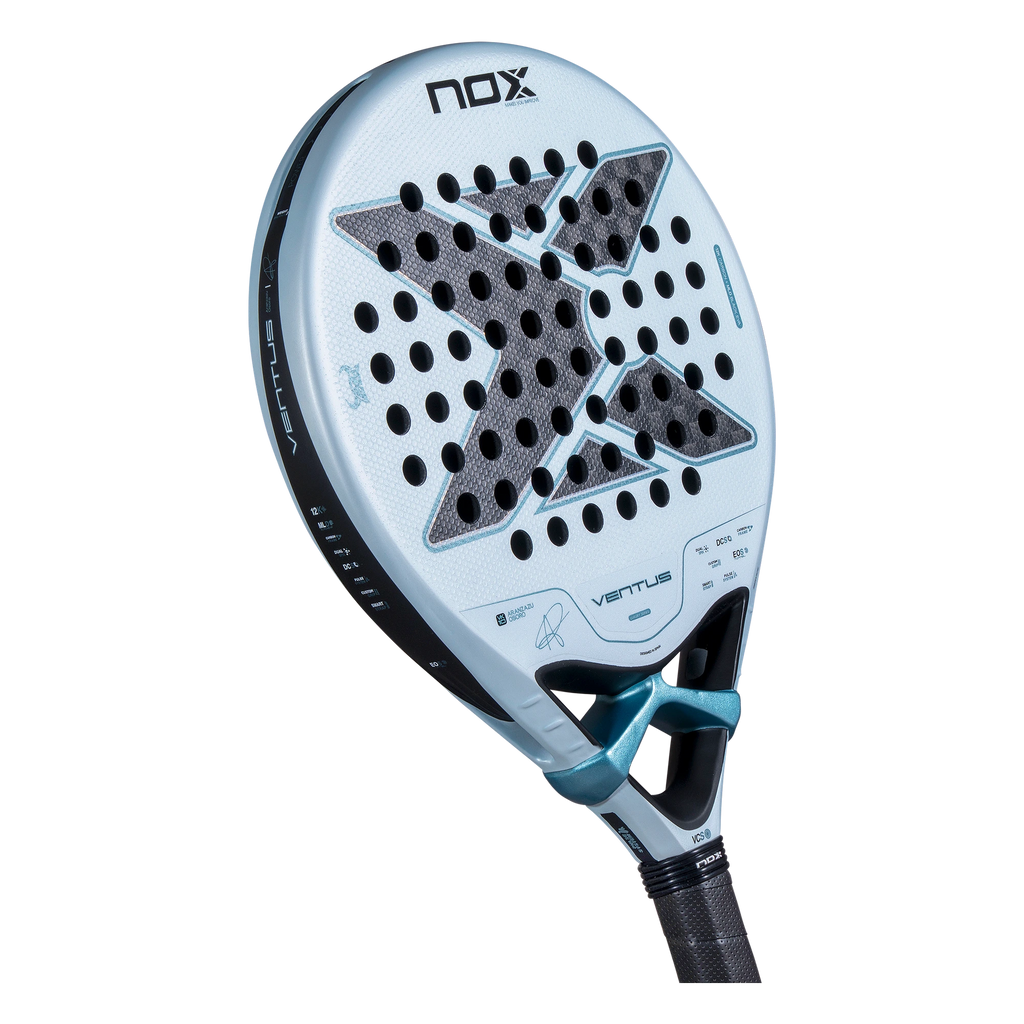 Nox Ventus Control 12K 2027 by Aranzazu Osoro padel racket, angled full racket view