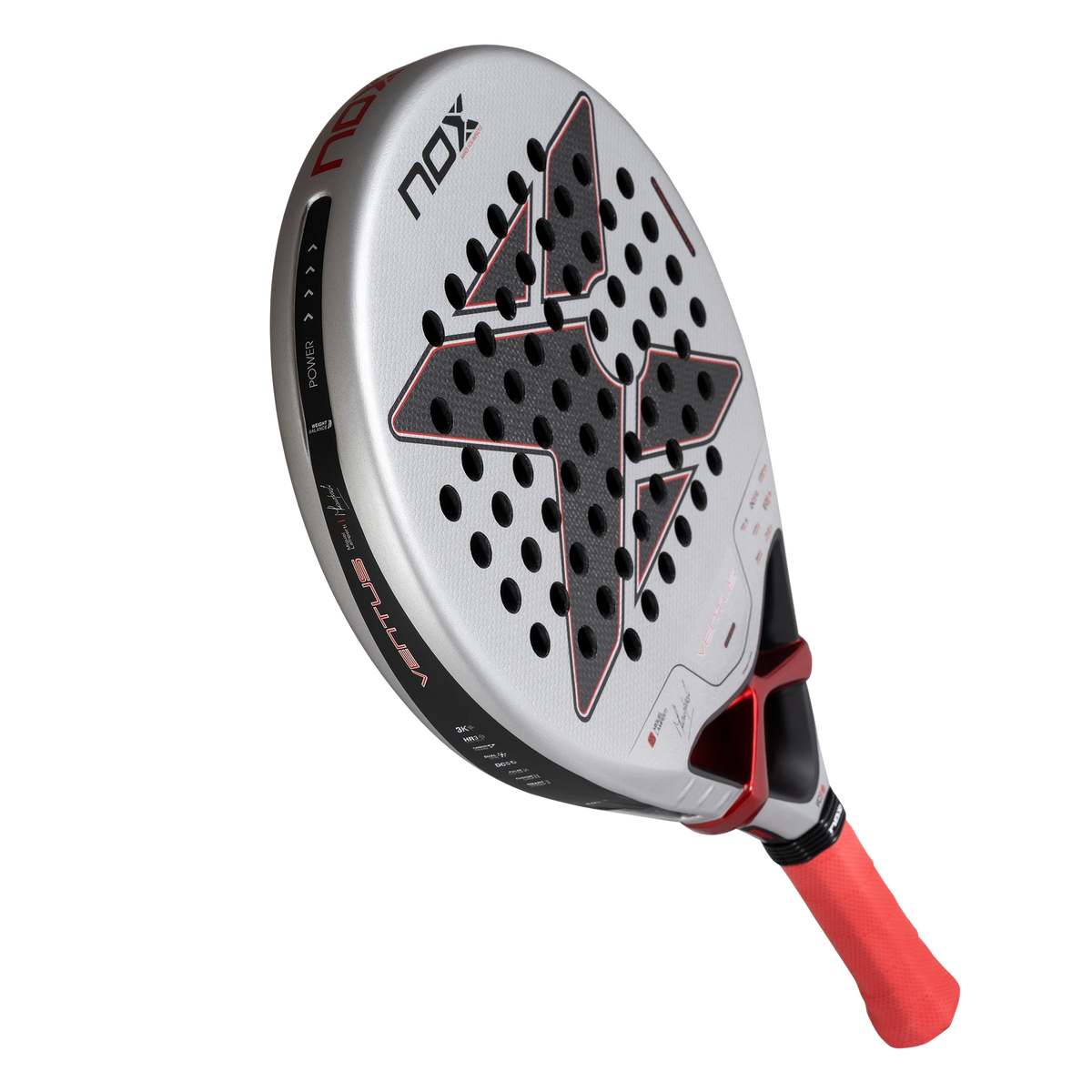 Nox Ventus Control 3K 2027 by Miguel Lamperti padel racket, angled full racket view