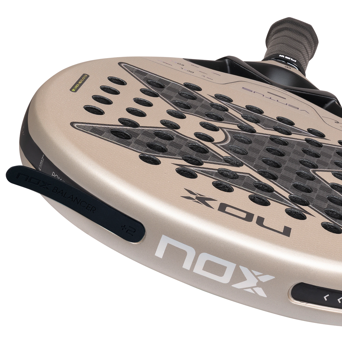 Nox Ventus Hybrid 12K Lite 2027 padel racket, edge detail