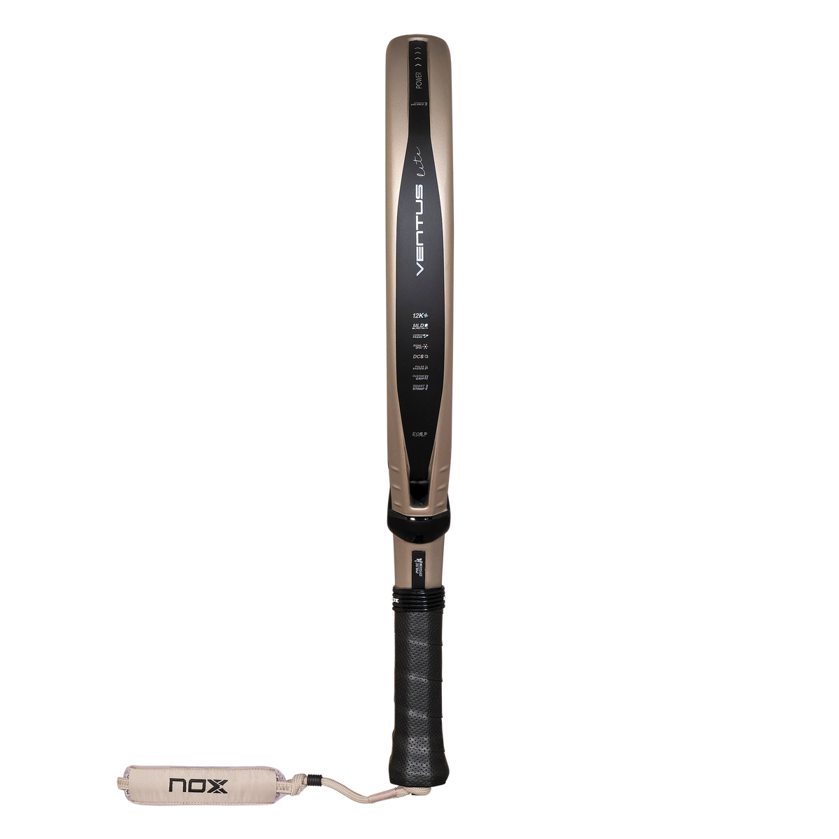 Nox Ventus Hybrid 12K Lite 2027 padel racket, side profile