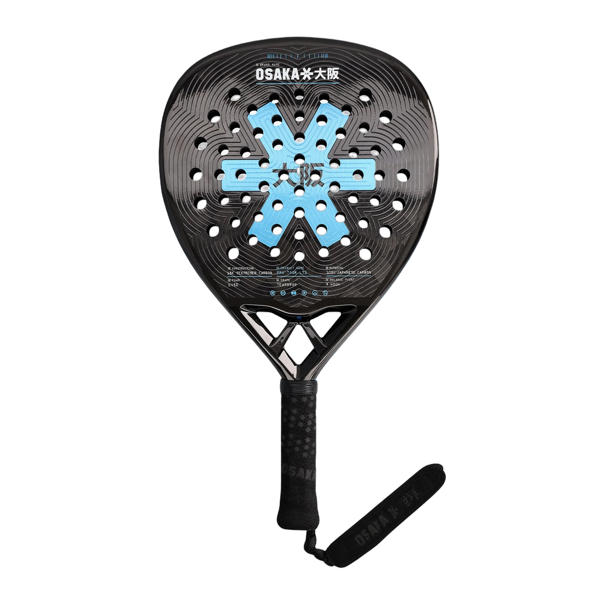 Osaka Padel Racket - Pro Tour LTD - Power, front view