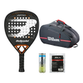 Power Padel Pack — Bullpadel Vertex 04 racket, Wilson Team bag, Head balls and Siux grips