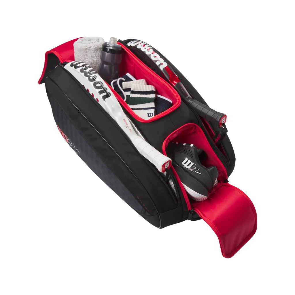 Wilson Bela V3 padel bag, black and red