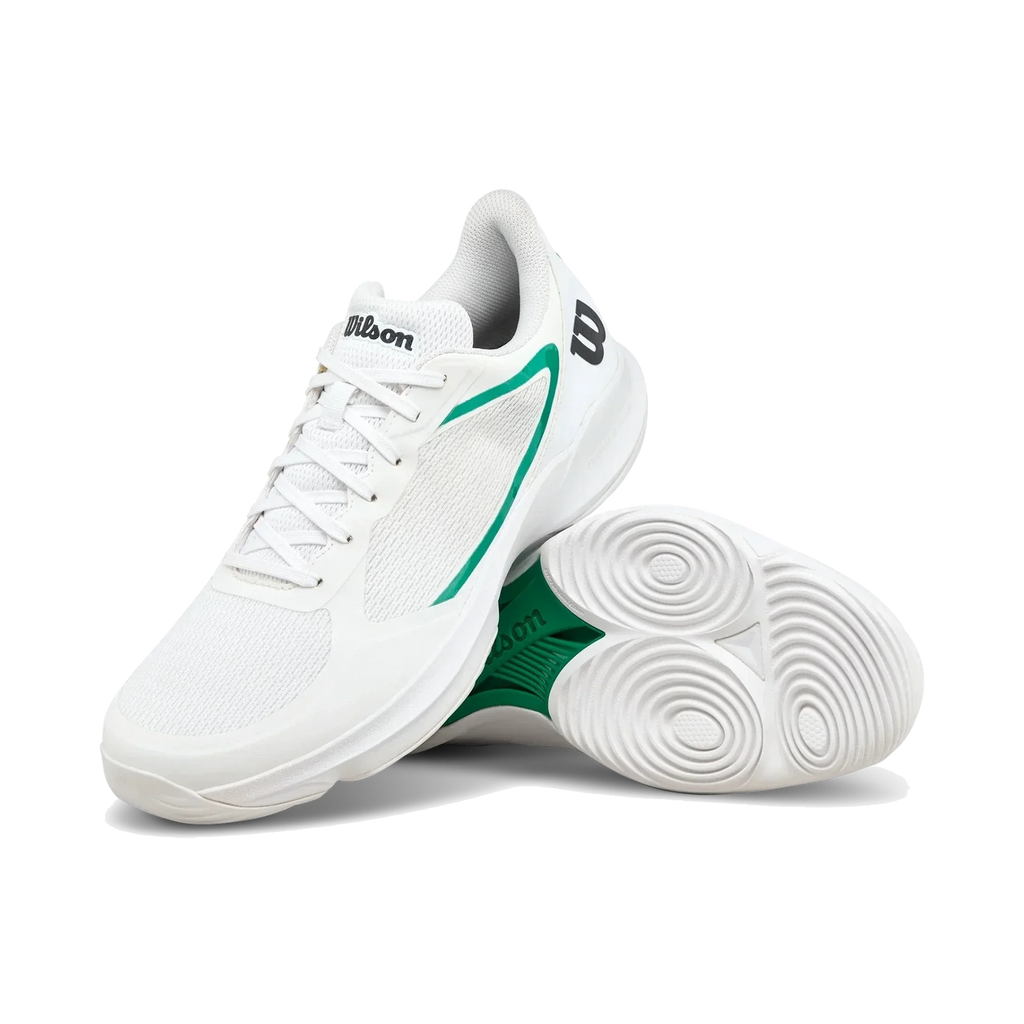 Wilson Hurakn Lite White / Bosphor men's padel shoes, pair three quarter view