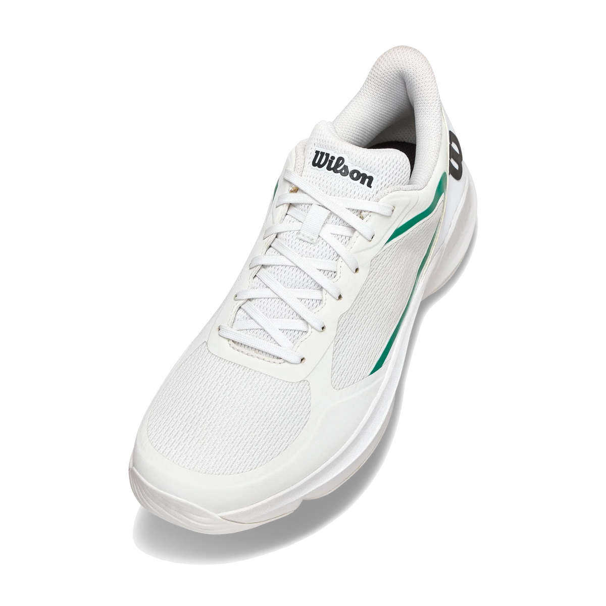 Wilson Hurakn Lite White / Bosphor men's padel shoes, upright front three quarter view