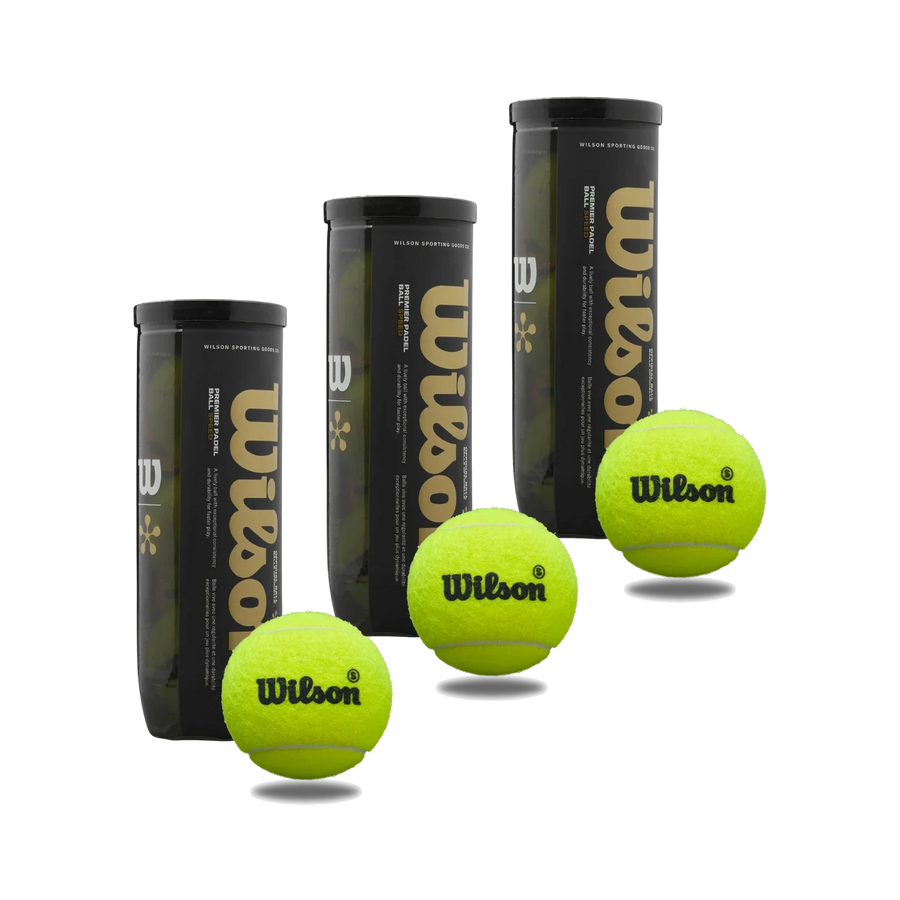 Wilson Premier Speed Padel Balls — Pack of 3 cans