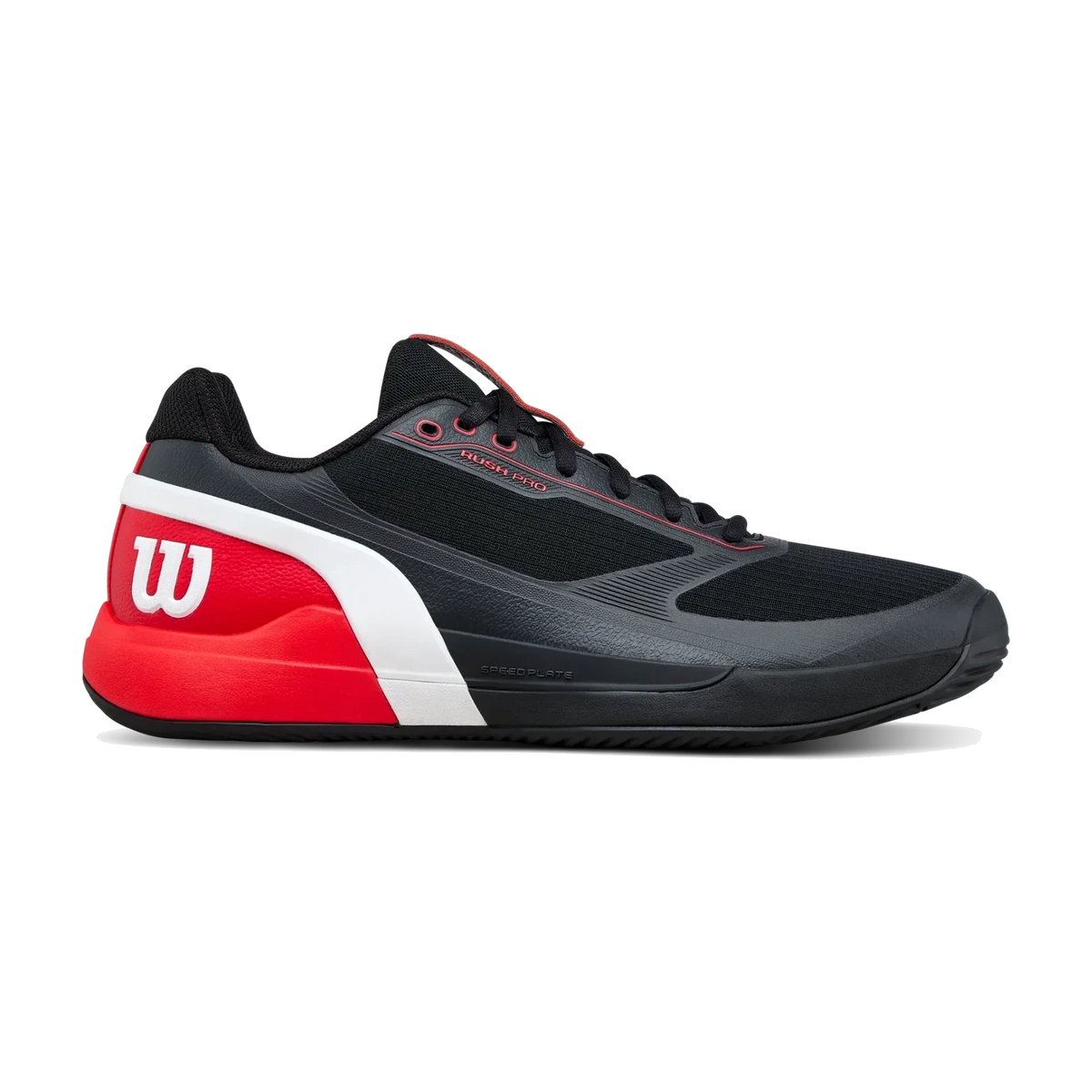 Wilson Rush PRO 5 2026 men's padel shoes, Black/Red