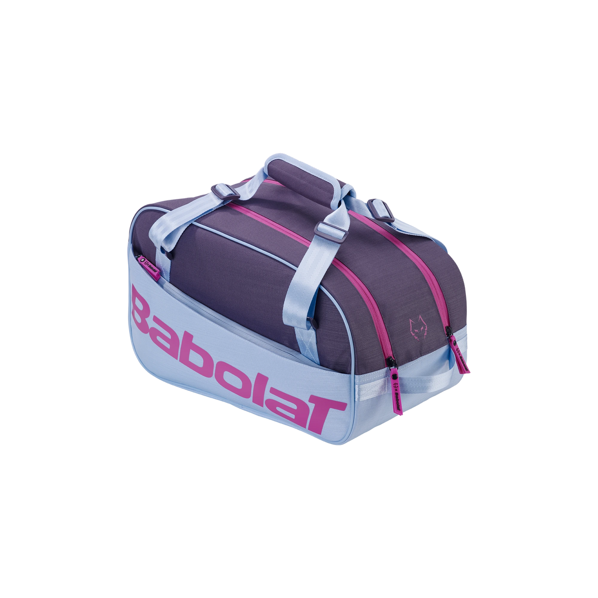 Babolat Court S Juan Lebron Dark Purple / Sky Blue padel bag, three-quarter right view