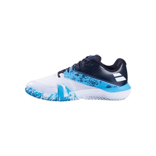 Babolat Jet Movea 2 men's padel shoes, white cyan blue