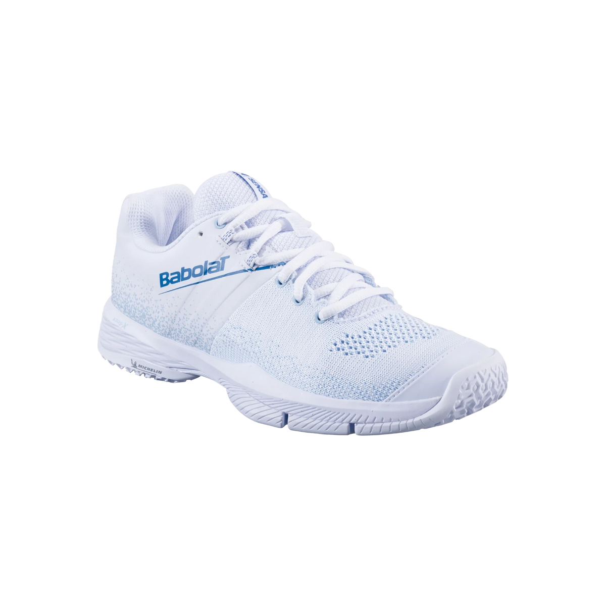Babolat Sensa women's padel shoes, white and cool blue