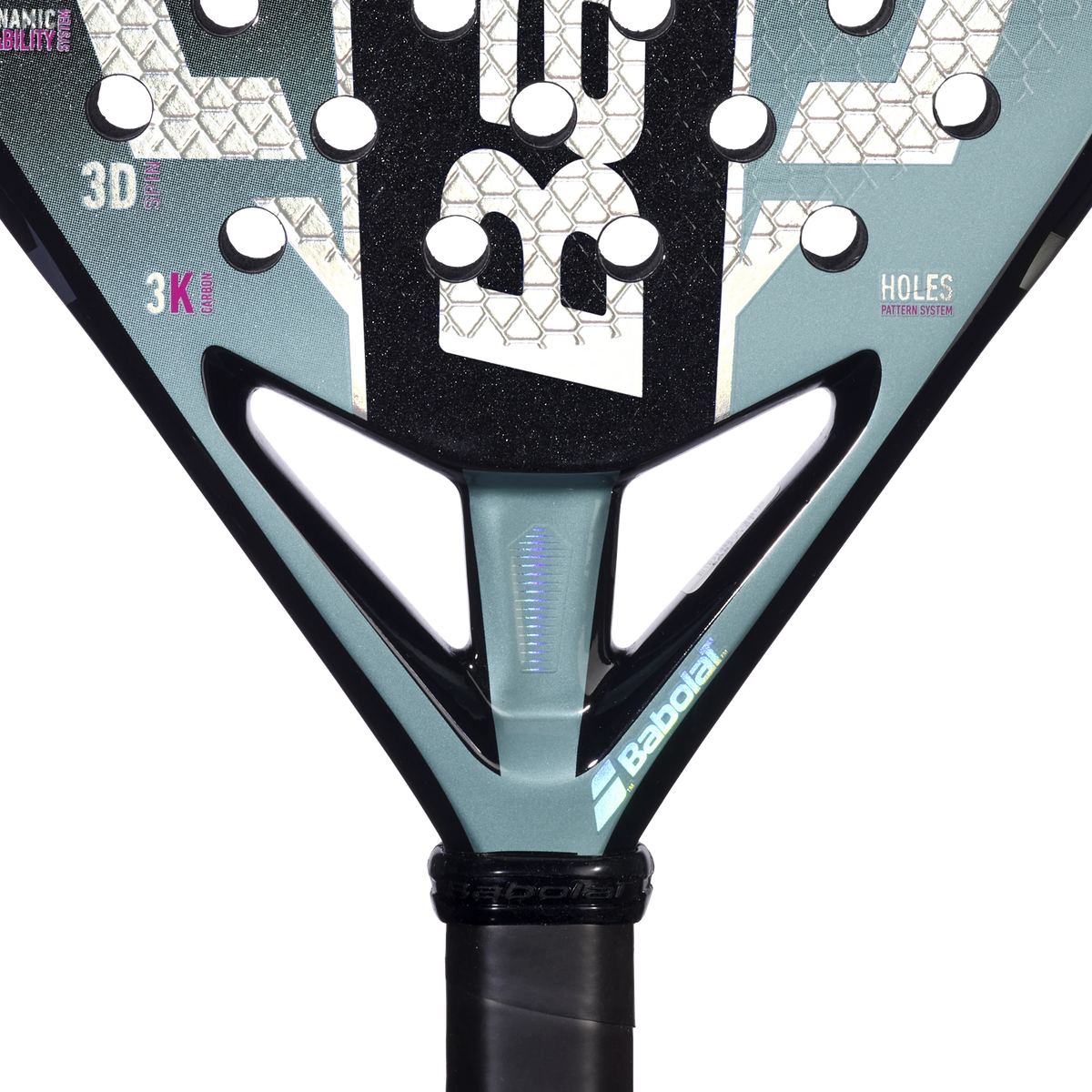 Babolat Viper Juan Lebron 3.1 padel racket throat detail view