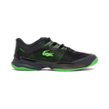 Lacoste AG-LT Ultra black and green men's padel shoes, lateral side view