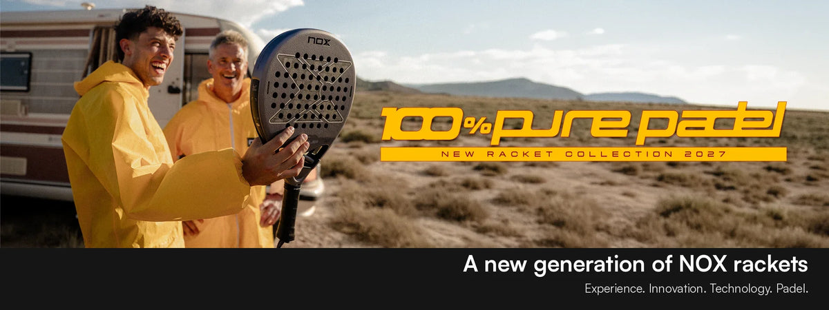NOX 2027 padel racket collection: 100% Pure Padel.