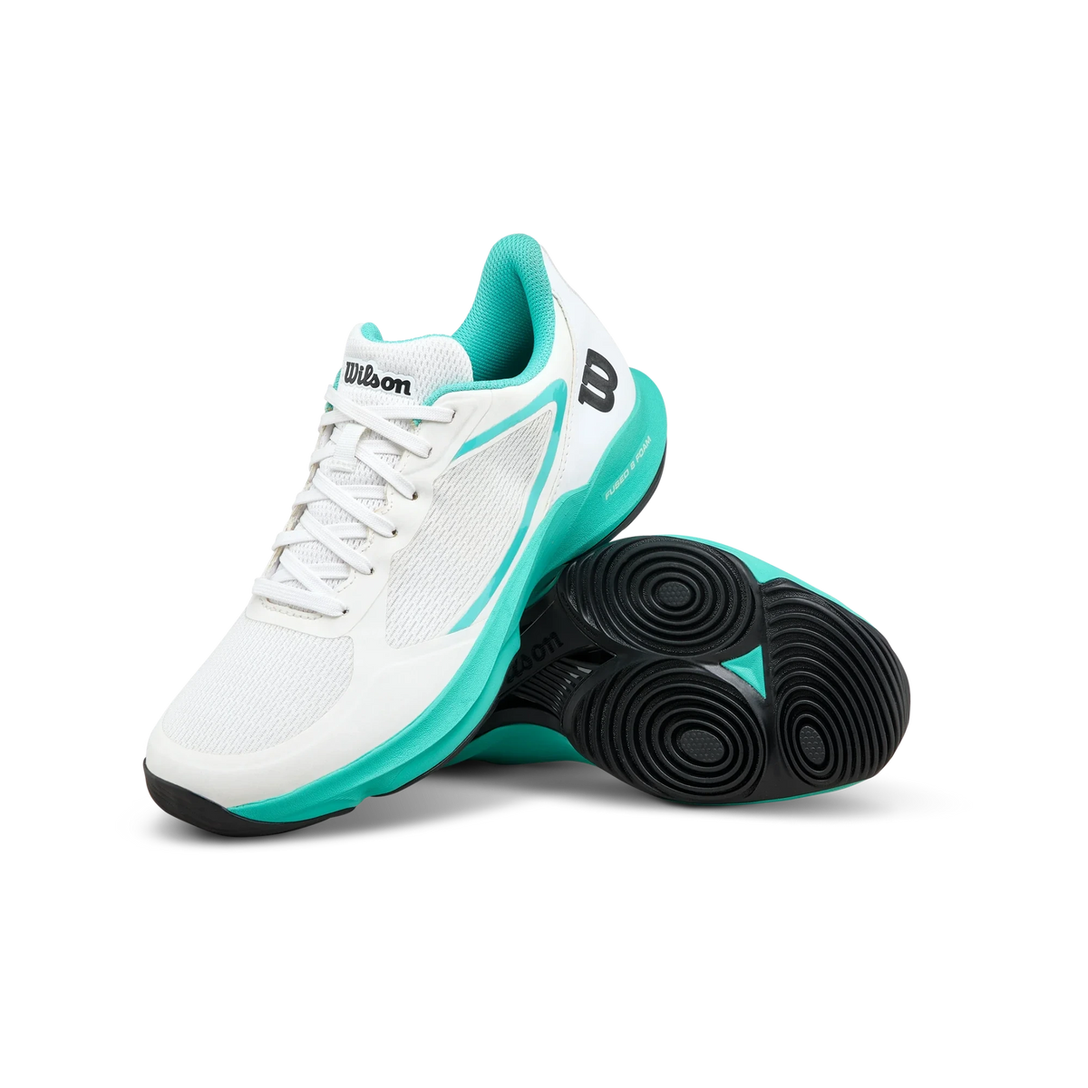 Wilson HURAKN LITE women's padel shoes, white and turquoise