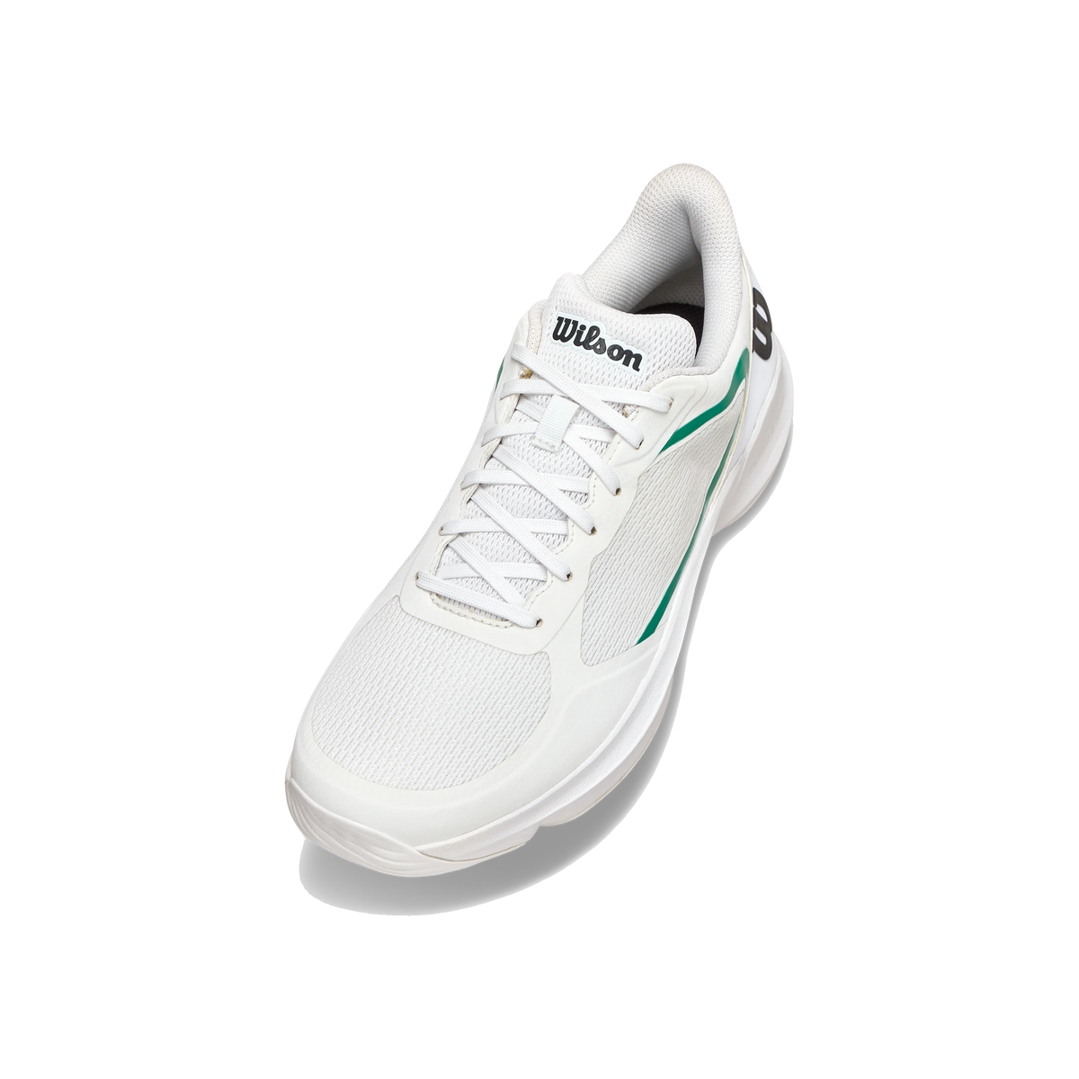 Wilson Hurakn Lite White / Bosphor men's padel shoes, upright front three quarter view