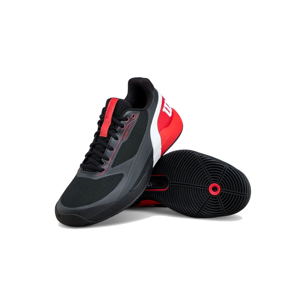 Wilson Rush PRO 5 2026 men's padel shoes, Black/Red