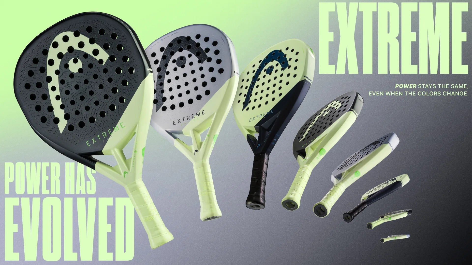 HEAD Extreme padel rackets. Power has evolved.